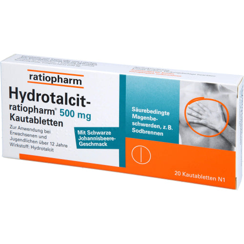 Hydrotalcit-Ratiopharm 500 mg Kautabletten (20 St.)