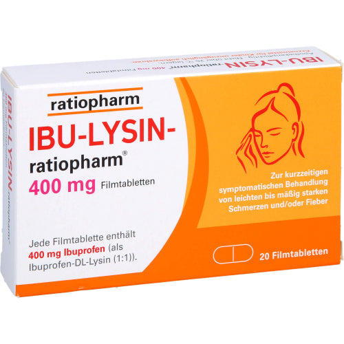 IBU Lysin Ratiopharm 400 mg (20 stk.)