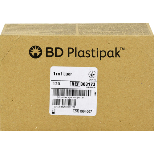 BD Plastipak 1 ml TBC O KAN (120X1 ml)