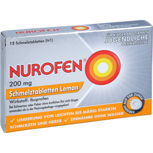 Nurofen 200 mg smeltetabletter Lemo (12 stk.)