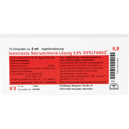 Isotonisk NaCl 0,9% EIF (10X2 ml)