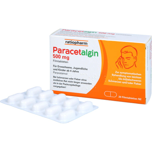Paracetalgin Ratio 500 mg (20 stk.)