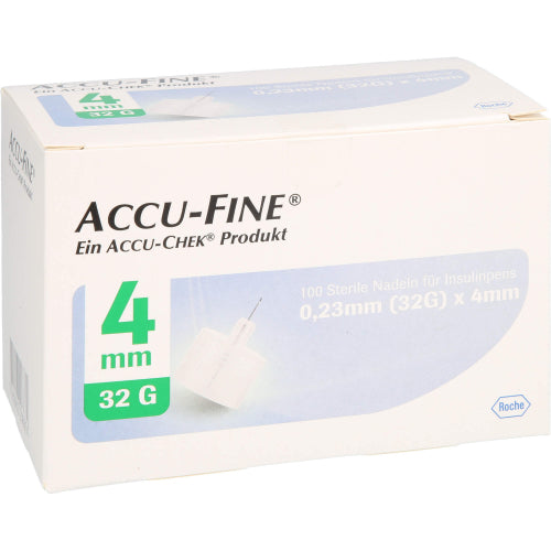 Accu Fine Sterile Nadler Til Insulinpenne 4 Mm 32 G (100 stk.ück)