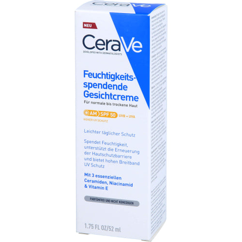 Cerave Feuchtigkeitsspendende Gesichtscreme LSF 50 (52 ml)