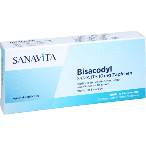 Bisacodyl Sanavita 10 mg Zäpfchen (6 Stk.)