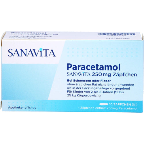 Paracetamol Sanavita 250mg (10 stk.)