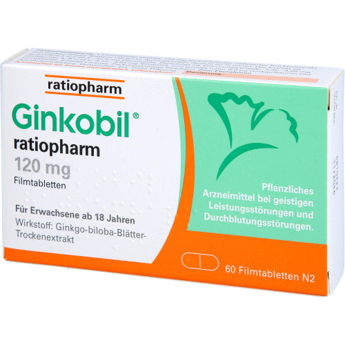 Ginkobil Ratio 120mg FTA (60 stk.)