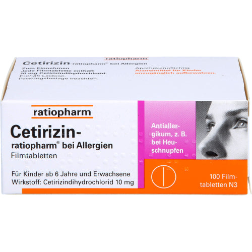 Cetirizin Ratiopharm 10mg (100 stk.)