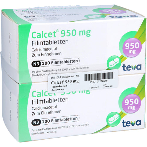 Calcet 950mg Filmtabletter (200 stk.ück)