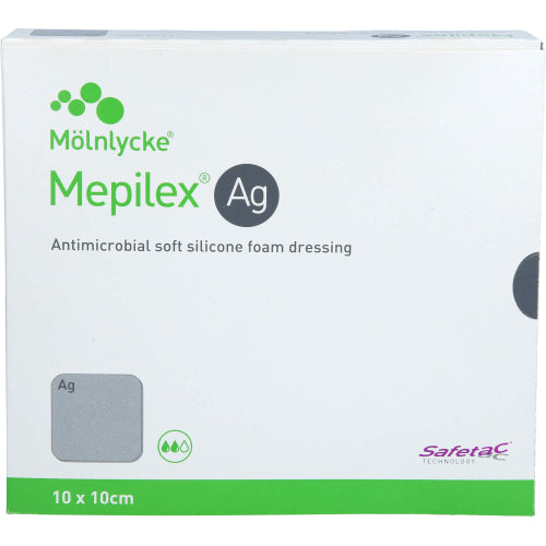 Mepilex AG 10X10cm Schaumverband (5 Stk.)