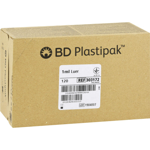 BD Plastipak 1 ml TBC O KAN (120X1 ml)