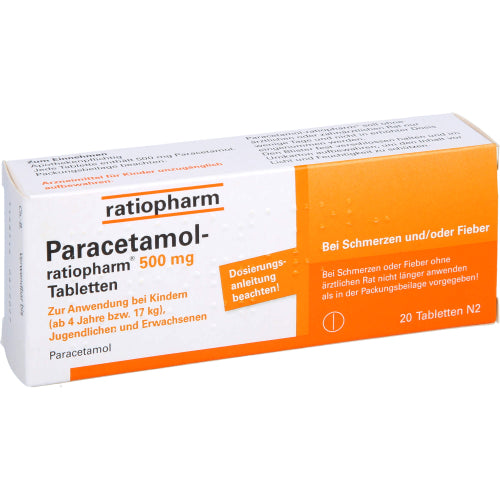 Paracetamol Ratio 500mg (20 stk.)