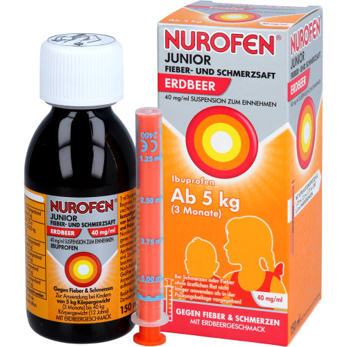 Nurofen JUN F+S Jordbær 40 mg (150 ml)