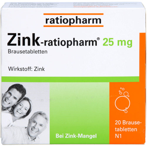 Zink Ratiopharm 25 mg (20 stk.)