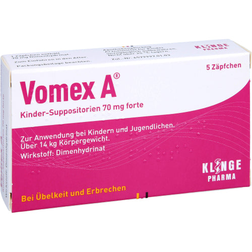 Vomex A Kinderzäpfchen 70 mg FO (5 Stück)