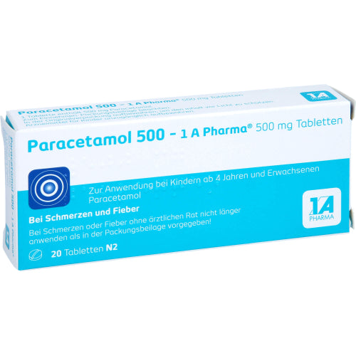 Paracetamol 500 1A Pharma (20 stk.)
