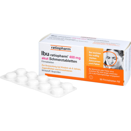 IBU Ratiopharm 400mg Akut (50 stk.)