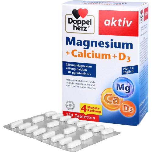 Doppelherz Magnesium+Calcium+D3 Aktiv (120 Stück)
