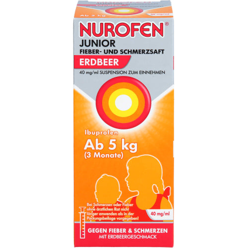 Nurofen JUN F+S Jordbær 40 mg (150 ml)
