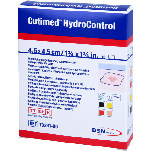 Cutimed Hydrocontro 4.5X4.5 (10 stk.)