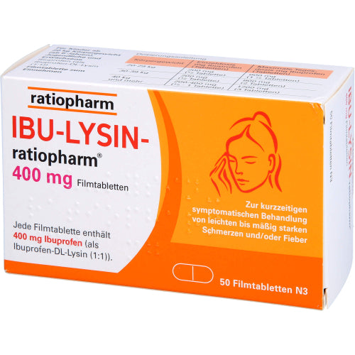 IBU Lysin Ratiopharm 400mg (50 stk.)
