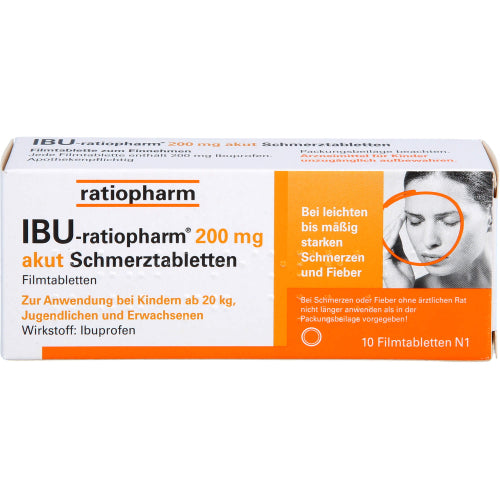 Ibu-Ratiopharm 200mg Akut Smertetabletter (10 stk.ück)