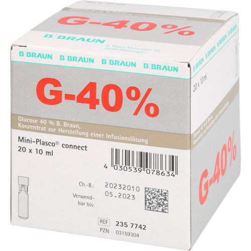 Glukose 40% Braun Minip CO (20X10 ml)