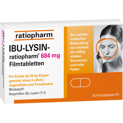 IBU Lysin Ratiopharm 684mg (10 stk.)