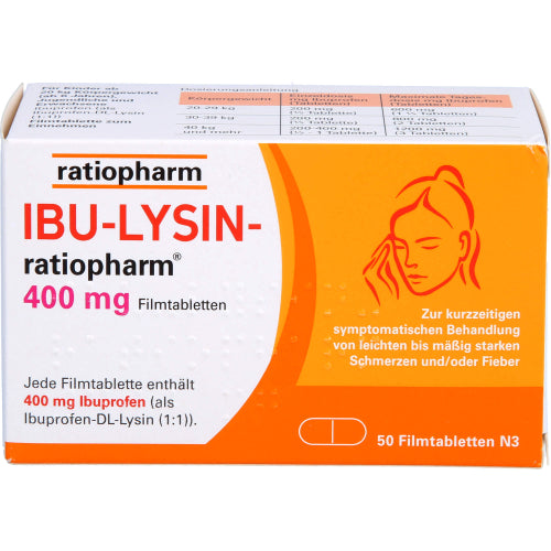 IBU Lysin Ratiopharm 400mg (50 stk.)