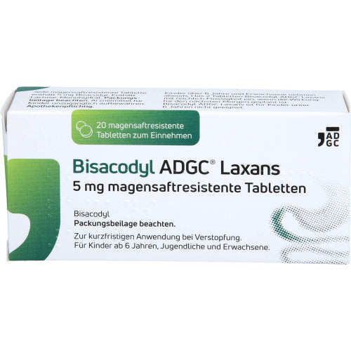 Bisacodyl Adgc Laxans 5 Mg Magensaftresistente Tabl. (20 St.)