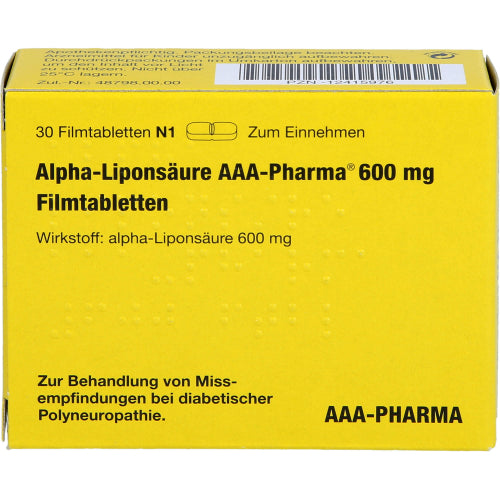 Alpha-Liponsäure AAA600mg (30 Stk.)