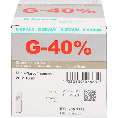 Glukose 40% Braun Minip CO (20X10 ml)