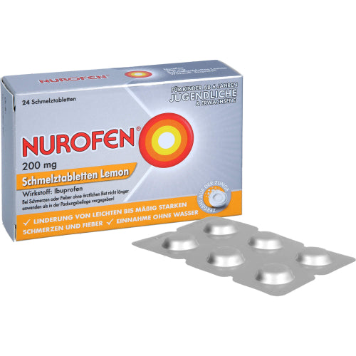 Nurofen 200 mg smeltetabletter Lemo (24 stk.)