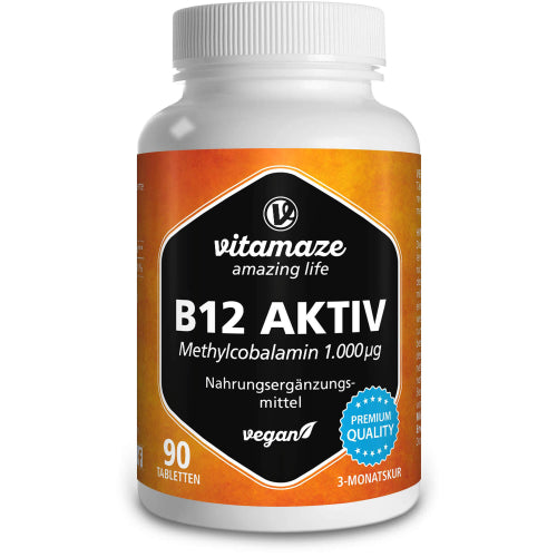 B12 Aktiv 1000 UG Vegan (90 stk.)