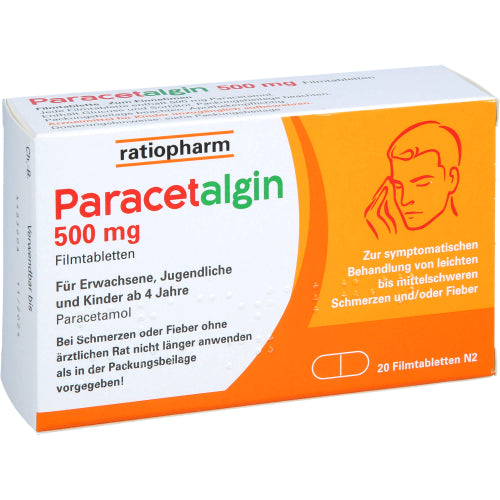 Paracetalgin Ratio 500 mg (20 stk.)