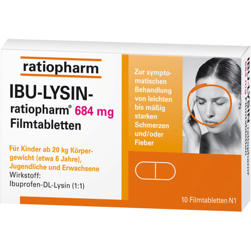 IBU Lysin Ratiopharm 684mg (10 stk.)