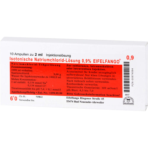 Isotonisk NaCl 0,9% EIF (10X2 ml)