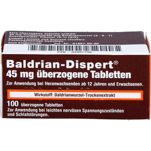 Baldrian Dispert 45mg (100 stk.)