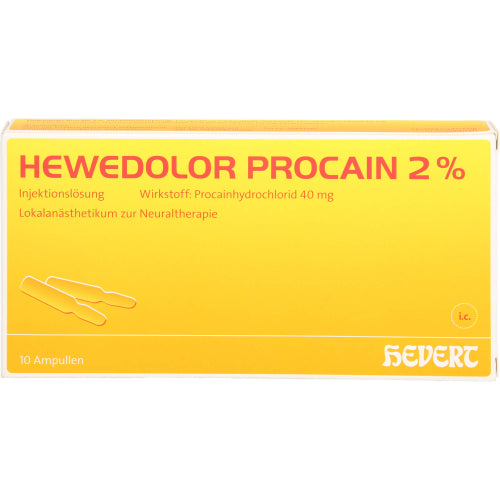 Hewedolor Procain 2% Injektionsvæske i ampuller (10X2 ml)