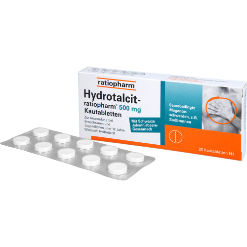 Hydrotalcit-Ratiopharm 500 mg Kautabletten (20 St.)