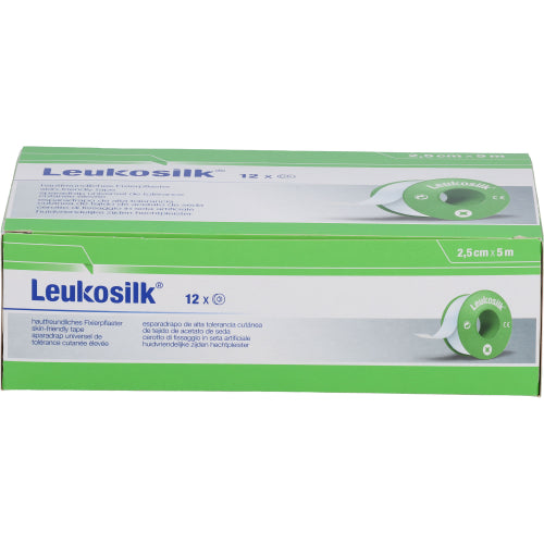 Leukosilk 5MX2.5cm (12 stk.)