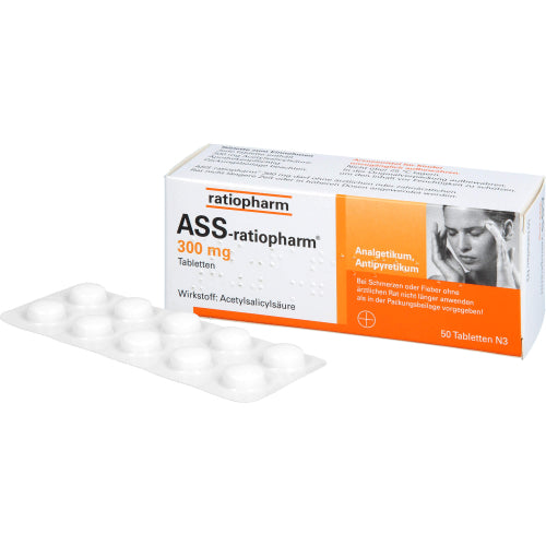 ASS Ratiopharm 300mg (50 stk.)