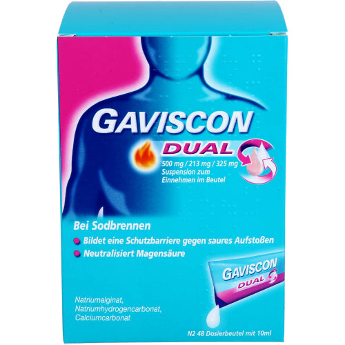 Gaviscon Dual 500mg/213mg/325mg Suspension Z.Einn. (48X10 ml)