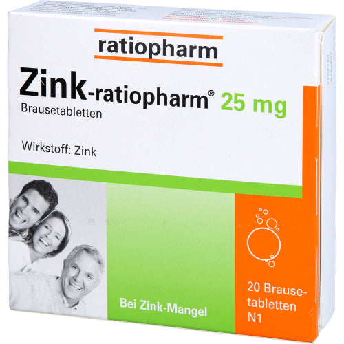 Zink Ratiopharm 25 mg (20 stk.)