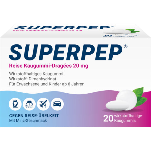 Superpep Rejsekaug DR20mg (20 stk.)