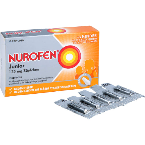 Nurofen Junior 125 mg Stikpiller (10 stk.)