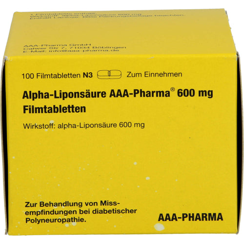 Alpha Liponsyre AAA600mg (100 stk.)